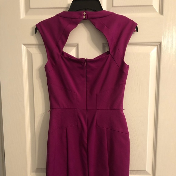 White House Black Market Dresses Fuchsia Dress Wstitching Around